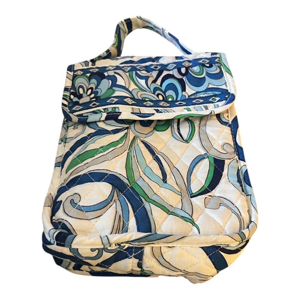 Vera Bradley Mediterranean White "Out to Lunch" Tote/Insulated Lunch Bag Retired